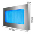 Piekarināma sienas ūdens burbuļu strūklaka ar LED RGB apgaismojumu 95 x 55 x 11,5 cm