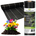 Melns agrotekstils 140 g/m², 1,1 x 50 m, ar uv aizsardzību