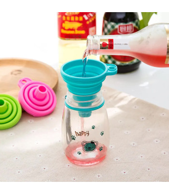 Salokāma silikona piltuve virtuvei un darbnīcai, zila