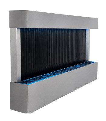 Piekarama ūdens siena, kaskādes strūklaka ar LED RGB krāsām 120x60x13cm