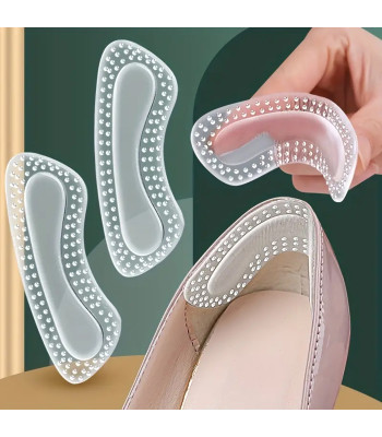 Gēla masāžas papēžu ieliktnīši apaviem ar izciļņiem, 2 gab. (1 pāris), universāls izmērs, 10cm x 2,5cm x 0,2cm