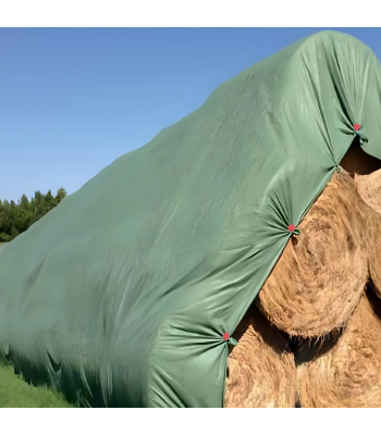 Aizsargflīss siena un salmu kaudžu pārklāšanai, izturīgs 120g, 7,6x12,5m