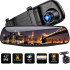 Automašīnas videoreģistrators ar spoguli, priekšējā un aizmugurējā kamera, Full HD