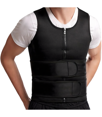 Neoprēna fitnesa veste vīriešiem ar pirts efektu M