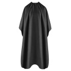 Frizieru un bārberu melns ūdensnecaurlaidīgs apmetnis, liels, 140x100 cm