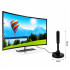 Iekštelpu digitālā TV antena ar aktīvo pastiprinātāju DVB-T2 HEVC MUX-8 ar magnētu 4K