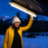 Piepūšama LED kempinga lampa ar USB 90x12cm 500 Lm