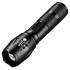Taktiskais LED lukturītis, ūdensizturīgs, militārais, jaudīgs, Zoom — 10W, 200Lm, 300m, T6