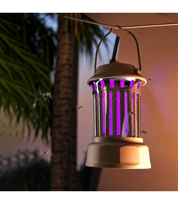 Pārnēsājama UV lampa kukaiņu iznīcināšanai mušām, odiem un naktstauriņiem dārzam un terasei
