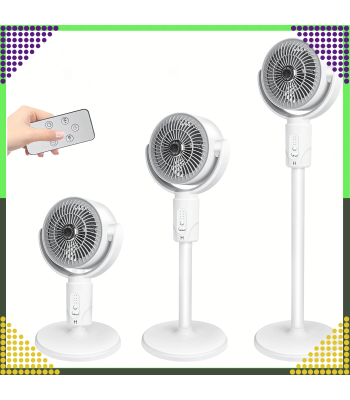 Bezvadu stāvošais ventilators terasei, grīdai un birojam ar tālvadības pulti, 3w1, 38–82 cm