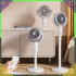 Bezvadu stāvošais ventilators terasei, grīdai un birojam ar tālvadības pulti, 3w1, 38–82 cm