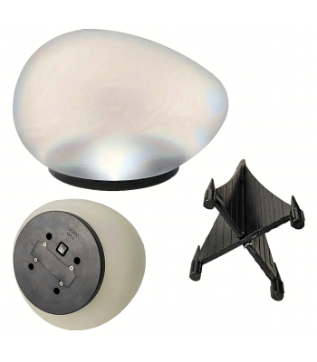 Saules LED akmens dārza lampa terasei, āra lietošanai, eleganta, 14cm