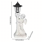 Saules enerģijas LED eņģeļa figūra – svečturis, dārza un kapu dekorācija 49cm