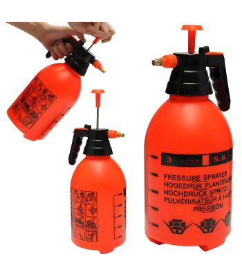 Rokas spiediena smidzinātājs dārzam un mājai, oranžs, 3L