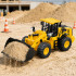 RC buldozers ar tālvadības pulti, celtniecības tehnika, liels
