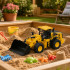 RC buldozers ar tālvadības pulti, celtniecības tehnika, liels