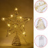 LED Betlēmes zvaigznes eglītes galotnes rotājums, liela lampiņa 25 cm