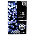 Ziemassvētku dekoratīvā LED lampiņu virtene, 200 LED, auksti balta, 20 m