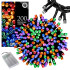 Ziemassvētku dekoratīvā gaismas virtene, daudzkrāsaina, RGB, 200 LED, 20 m
