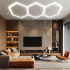 LED Hexagon paneļu lampa darbnīcai, garāžai un mājai 247x98cm 125W 6500K