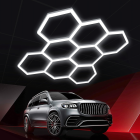 LED sešstūra paneļu lampa darbnīcai, garāžai un mājai 257x244cm 280W 6500K