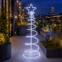 Ziemassvētku spirālveida gaismas egle mājai, birojam un veikalam, 120 LED