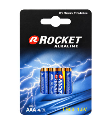 Sārma baterijas, 10 iepakojumi pa 4 gab., Rocket RL03 AAA LR3 1,5V