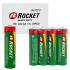Cinka–oglekļa pirksta bateriju komplekts Rocket, AA R6 1,5V, 6x4 gab.