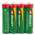 Cinka–oglekļa pirksta bateriju komplekts Rocket, AA R6 1,5V, 6x4 gab.