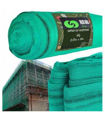 Aizsargtīkls sastatnēm, zaļš, 3,07x20m 60g