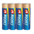 Alkaliskās baterijas Rocket, komplekts — LR06 AA 1,5V LR6, 45x4, 180 gab.