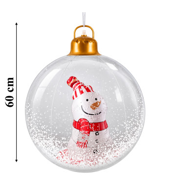 Piepūšama dekoratīva Ziemassvētku bumba, 60 cm