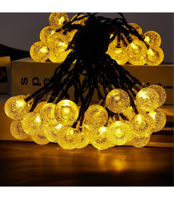 Dārza un svētku saules LED lampiņu virtene ar lodītēm, 50 LED, 7,5 m