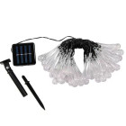 Saules enerģijas Ziemassvētku LED virtene ar lāstekām dārzam, 50 LED, 7,5 m