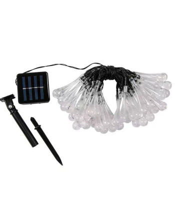 Saules enerģijas Ziemassvētku LED virtene ar lāstekām dārzam, 50 LED, 7,5 m