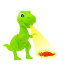 Dinozauru T-rex projektors ar flomāsteriem TA0048