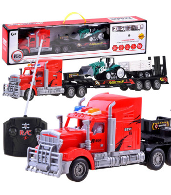 Tālvadības kravas auto ar autoevakuatoru un traktors ar piekabi, komplekts R/C RC0208