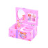 Rozā mūzikas lādīte rotaslietām mazas meitenes dārgumiem ZA1307