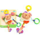 Plīša piekarināmā rotaļlieta gultiņai un ratiņiem - Šņācošais mīkstais Lācis ZA1823