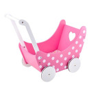 Koka leļļu ratiņi retro stumjamie ZA2250