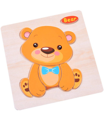 Koka dzīvnieku puzle Puzzle ZA2528, 14,5 x 15 x 0,2 cm