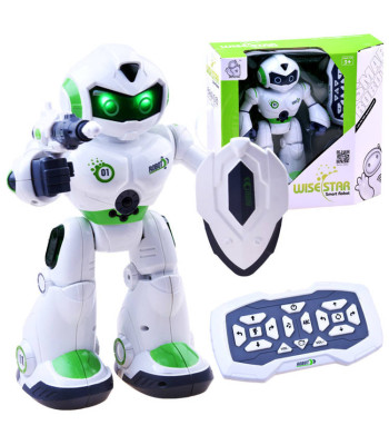 Tālvadības robots, dejošana, angļu valodas apguve, gaisma un skaņa RC0447