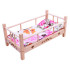 Koka leļļu gultiņa ar gultas veļu 50cm
