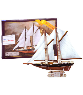 3D puzle buru kuģis BLUENOSE ZA2906, 80 elementi