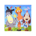 Putas puzles DZĪVNIEKI Krāsainā paklāja bērniem 90x90cm ZA3151