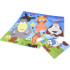 Putas puzles DZĪVNIEKI Krāsainā paklāja bērniem 90x90cm ZA3151