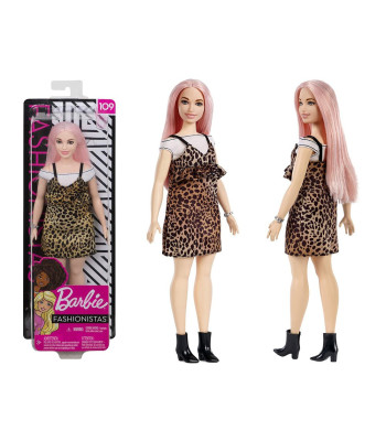Barbie Fashionistas lelle ar leoparda raksta kleitu ZA3160