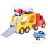 Liela kravas automašīna ar platformu, lidmašīnas un helikopters ar skaņām ZA3359