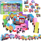 Koka klucīši dzīvnieku vilciens 11 gab.