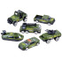 Metāla Automašīnu Komplekts Armija 6 Gabali